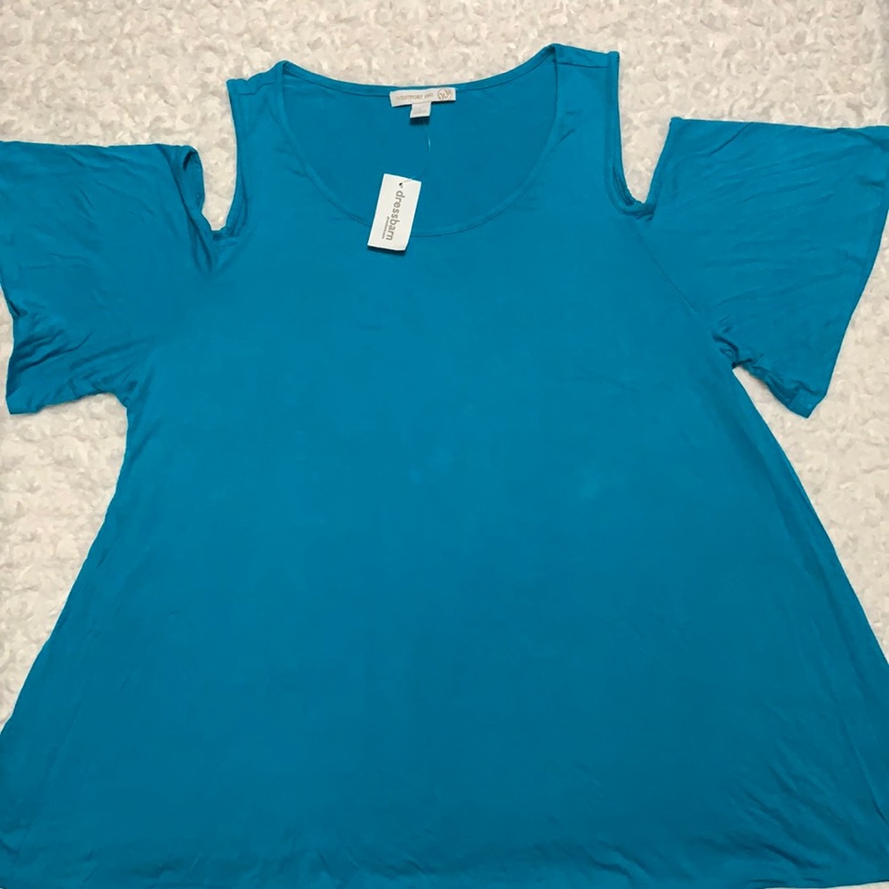 NWT DressBarn Cold Shoulder! Top Sz Large